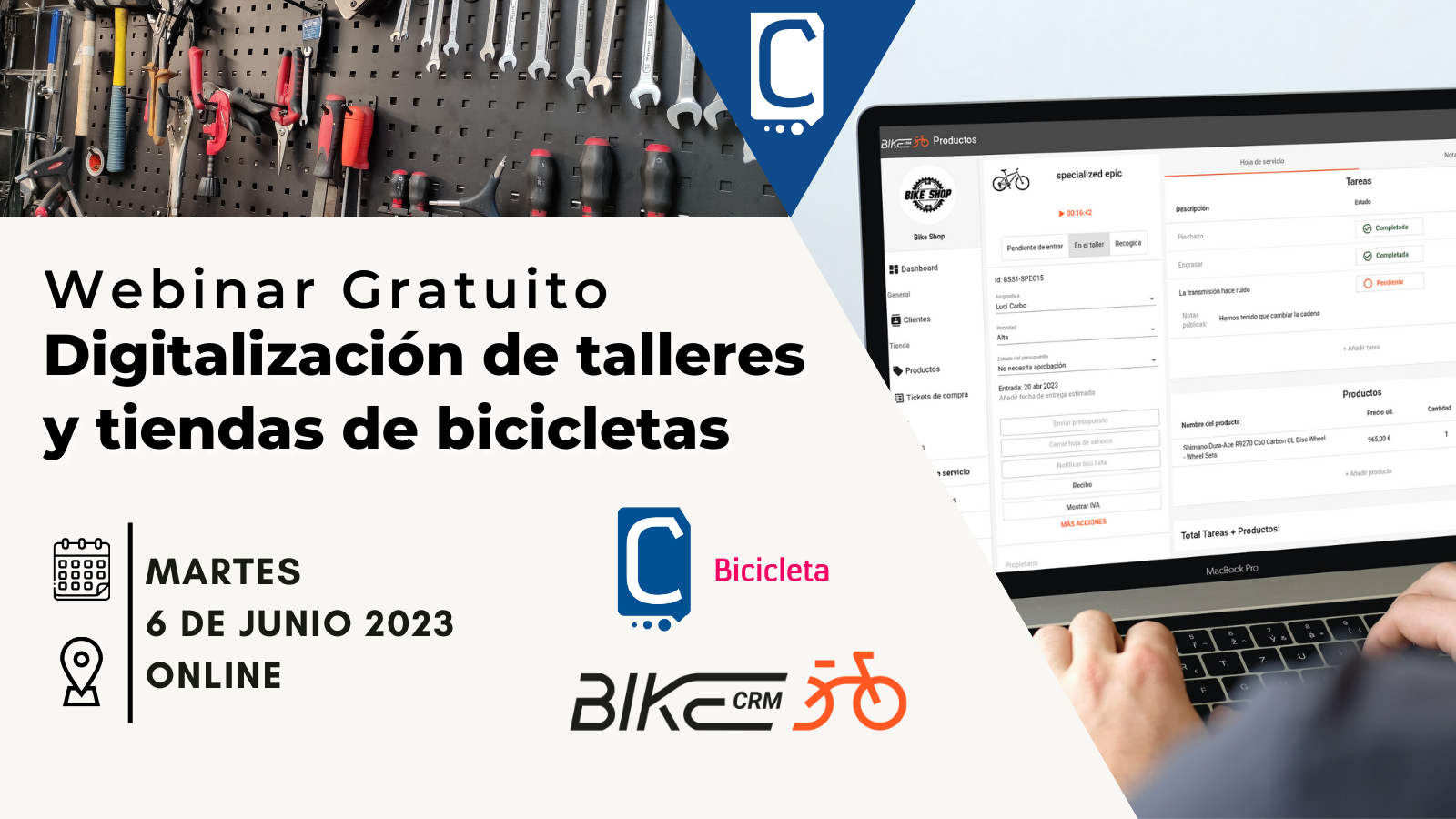 Webinar híbrido 'Digitalización en los talleres y tiendas de bicicletas'